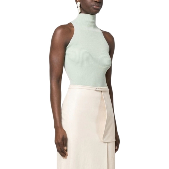 AERON Zero Ribbed Bodysuit, Size Large, Sage, NWT - Picture 2 of 16